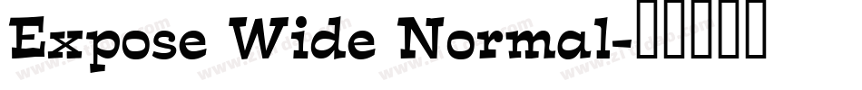 Expose Wide Normal字体转换
